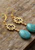 Boho Earrings, Dangle Earrings, Blue Amazonite, Illuminati